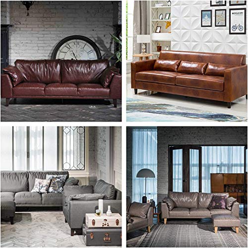 WEICHUAN Tapered Solid Beech Wood Replacement Sofa Couch Chair Ottoman Loveseat Coffee Table Cabinet Wood Furniture Feet Furniture Wood Legs(4.5" Set