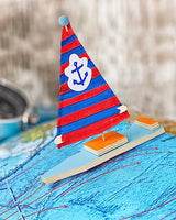 Jenaai 10 Pcs DIY Wooden Boat Kits Wooden Sailboat to Paint Decorate Unfinished Wood Blank Craft Model Boat Toy Sailboat Building Activities for Kids Jenaai