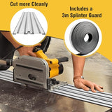 Fengind 110" Track Saw Guide Rail for DeWalt Track Saws, 55" x 2 Guide Rail with Connector Replace DeWalt DWS5020 Guide Rail, Perfect for DeWalt Fengind