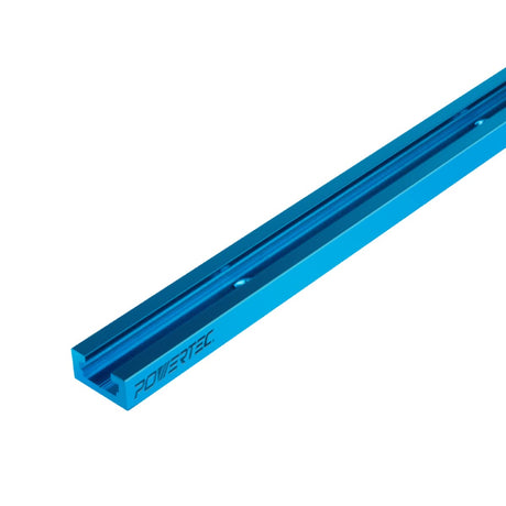 POWERTEC 71067V 48 Inch Double-Cut Profile Universal T-Track with Predrilled Mounting Holes, 1PK, Aluminum T Track for Woodworking Jigs and Fixtures, POWERTEC
