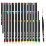Tebik 80 Pack Planner Pens Colored Pens, 72 Colors Drawing Pens with 8 Stencils, Fineliners for Journal Planner Note Calendar Writing Coloring, Tebik