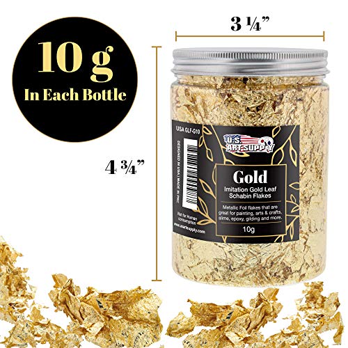 PAXCOO Gold Flakes for Resin, Paxcoo 15 Grams Gold Foil for Nails, Gold  Foil Flakes Imitation
