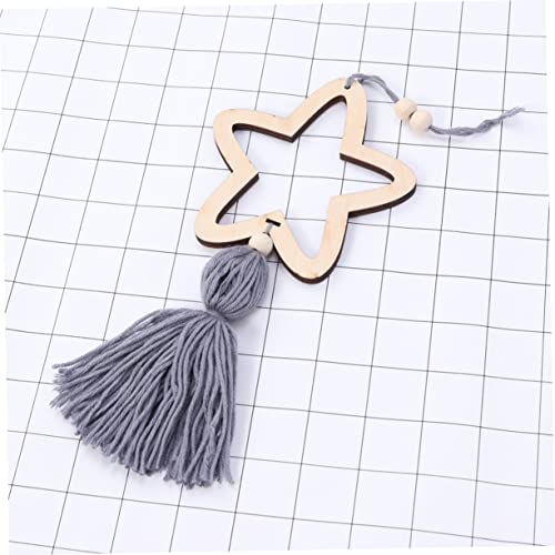 PartyKindom 2pcs Unfinished Wood Stars Baby Room Hanging Ornament Star Ornament Nursery Star Decor Ceiling Decor PartyKindom