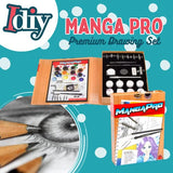 Sculpt Pro Premium Art Drawing Set-24 pc Manga Anime Animation Sketch & Comic Cartoon Tools Kit w Ink, Watercolors, Knives, Pen, Nibs, Eraser, and Sculpt Pro