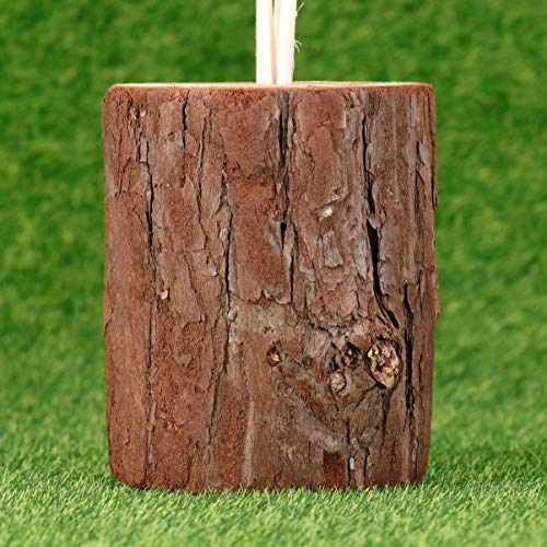 EXCEART Tree Stump Round Wood Stump Flower Bark Holder Flower Arrangement Stand Place Card Wooden Holder Plant Rack Stand for Garden Household Living EXCEART
