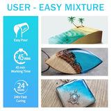 Epoxy Resin Crystal Clear, 1GALLON/128OZ Epoxy Resin kit Not Yellowing and No Bubble Self Leveling 2 Part Resin and Hardener for Mold for Casting Kapaga