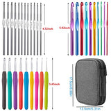 Weabetfu 102pcs Crochet Hooks Set Crochet Hook Kit with Case Ergonomic Crochet Needles for Arthritic Hands and Crochet Accessories Complete Crochet Weabetfu