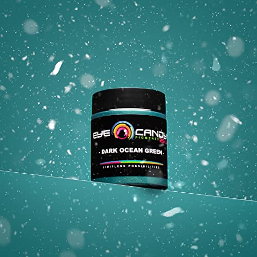 Mica Powder Pigment “Dark Ocean Green” (50g) Multipurpose DIY Arts and Crafts Additive | Woodworking, Natural Bath Bombs, Resin, Paint, Epoxy, Soap, - WoodArtSupply