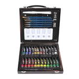 RoseArt Premium 36ct Acrylic Paint Set in Wooden Case -Complete Acrylic Artist Set for Canvas, Wood, Ceramic and Fabrics – Painting Supplies for RoseArt