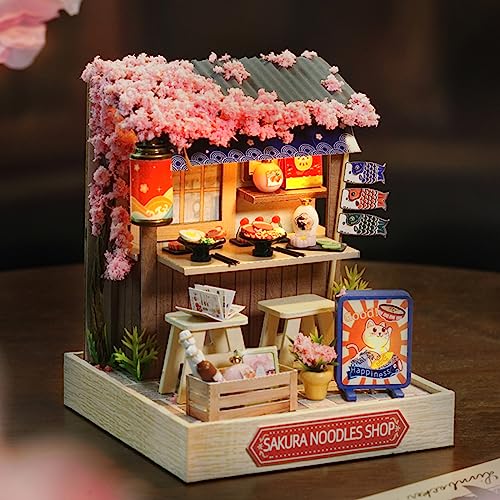 Dollhouse Kit Handmade Wooden Dolls House Luna Magic House Miniature Dollho DIY Wooden Miniature Building Kit Doll Houses with Furniture Japanese  Cuisine Casa Dollhouse Handmade Toys for Girls Xmas Gifts - AliExpress