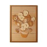 KINOWA Wooden Art Kit Kiharie Sunflowers Made in Japan KINOWA