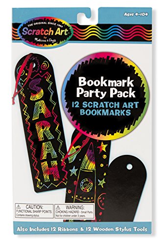 Melissa & Doug Scratch Art Bookmark Party Pack Activity Kit - 12 Bookmarks Melissa & Doug