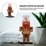CIMAXIC 1Pc Christmas Nutcracker Wooden Gingerbread Chef Nutcracker Wooden Nutcracker Ornament Wooden Christmas Decoration Wooden Puppet Ornament CIMAXIC