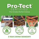 Backyard Discovery Arcadia 12 x 9.5 All Cedar Wooden Gazebo Pavilion with Hard Top Steel Slope Roof, Durable, Supports Snow Loads and Wind Speed, Rot Backyard Discovery