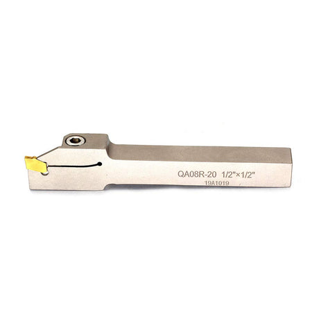 OSCARBIDE 1/2" Shank Nickel Plated Indexable Lathe Grooving Parting Holder Heavy Duty with 10 Pieces GTN-2(QC1402) Carbide Inserts QA08R-20 Right OSCARBIDE