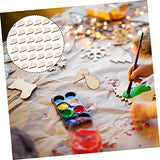 Gogogmee 50pcs Woodsy Decor Nativity Decor Christmas Decorations Teardrop Earrings Xmas Gifts Water Drop Shape Wood Piece Wood DIY Chip DIY Craft Gogogmee