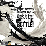 POURING MASTERS Jet Black Acrylic Ready to Pour Pouring Paint - Premium 32-Ounce Pre-Mixed Water-Based - for Canvas, Wood, Paper, Crafts, Tile, Rocks Pouring Masters