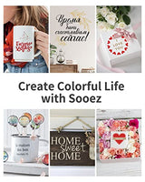 Black Permanent Vinyl - 15 Sheets Glossy Black Adhesive Vinyl 12"x11.8", Black Vinyl Permanent Adhesive Vinyl Sheets for Home Decor Car Decal, Glossy Sooez