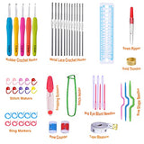 Mdoker 95pcs Knitting Needles Kit&Crochet Hooks Set 36 Straight Bamboo Knitting Needle 12 Small Size Lace Crochet Hook 5 Ergonomic Crochet Needles Mdoker