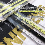 UPTTHOW T-Shirt Alignment Ruler Guide Tool to Center Designs Acrylic Transparent Movable T ruler Set for Heat Press Adult Kids Children Little Boys UPTTHOW