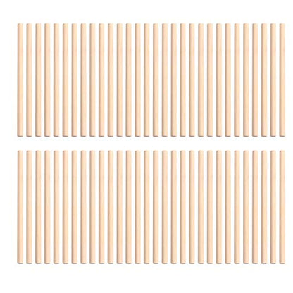 TOYANDONA 100pcs Wooden Dowel Rods, 4 x 1/5 Inch Unfinished Natural Wood Dowel Sticks for Crafts and DIY - WoodArtSupply