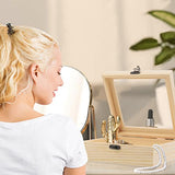 Wooden Box,Extral Large Unfinished Pine Wood Boxes Wooden Storage Box,Rectangle Unfinished Pine Wood Box Natural Wooden with Hinged Lid and Front Nsmykhg