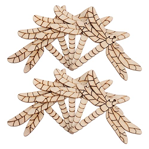 Didiseaon 50 Sets Unfinished Wooden Dragonfly Cutouts Insect Wood Slice Blank Wooden Paint Crafts for Kids Painting DIY Craft Didiseaon