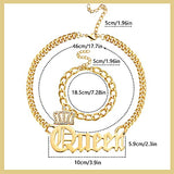 HAIAISO 80s/90s Hip Hop Queen Costume Kit for Women Sunglasses Bamboo Hoop Earrings Chunky Queen Pendant Cuban Chain Necklace Bracelet Rapper DJ HAIAISO