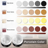 Tile, Granite and Marble Repair Kit(Color Match), 3.7 OZ Tub and Fiberglass Shower Repair Kit with Strong Adhesion, Porcelain Stone Repair Kit for LANBOKIT