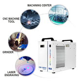 US Stock S&A CW-5200DH Industrial Water Chiller AC 1P 110V 60Hz 0.93HP 6L for 60W-150W CO2 Laser Engraving & Cutting Machines POVOKICI