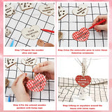 KIMOBER 36PCS Valentine's Day Wooden Slices,Unfinished Blank Cutouts for Valentine Party Decoration, Kids DIY Crafts KIMOBER