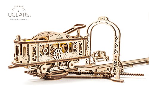 UGears Mechanical Town Series Tram Line Mechanical Wooden Model Kit 3D Puzzle Assembly UGEARS