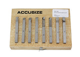 Accusize Industrial Tools 1/4'' 8 Pc H.S.S. Tool Bit Set, Pre-Ground for Turning and Facing Work, 2662-2001 Accusize Industrial Tools
