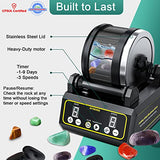 Rock Tumbler for Adults, Professional Large 2.5LB Capacity, 3-Speed Motor & 9-Day Timer, Hobby Rocks Polisher, STEM Science Kit for Geology GITSENSE