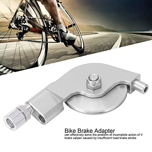 Bike Accessories, V Brake Stroke Converter Aluminum Alloy CNC Machining V Brake Caliper Regulator for Road Cycling(Silver) V Brake Adapter V Brake - WoodArtSupply