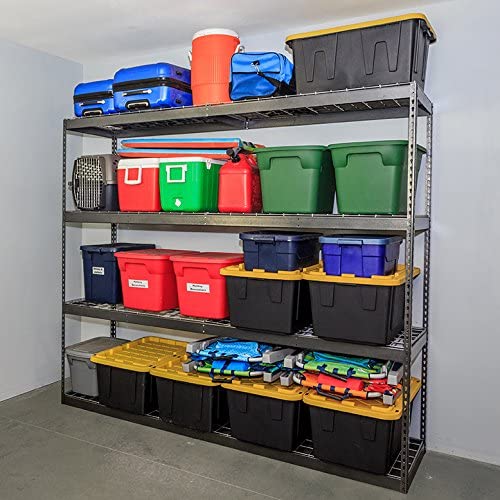 SafeRacks Garage Shelving - Storage Rack That Holds 500 Pounds Per Shelf - All Steel Shelves for Storage - Easy to Assemble Shelving Storage, Garage SafeRacks