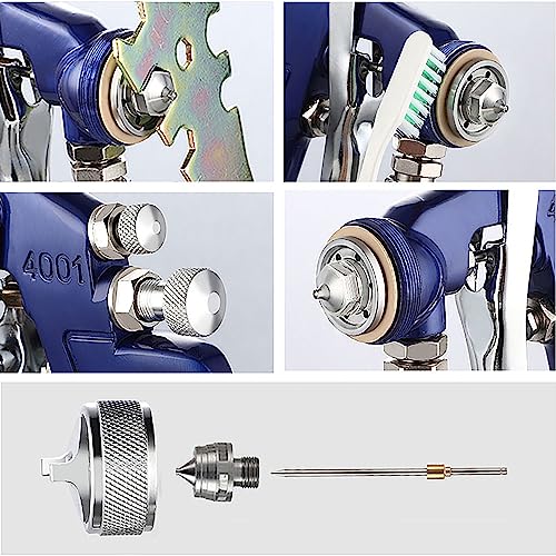 ENDOZER Professional Siphon Feed Spray Gun for Paint, Red Handle, 34 oz -1.8mm Nozzle for a Variety of Low Viscosity Paints（Blue） ENDOZER