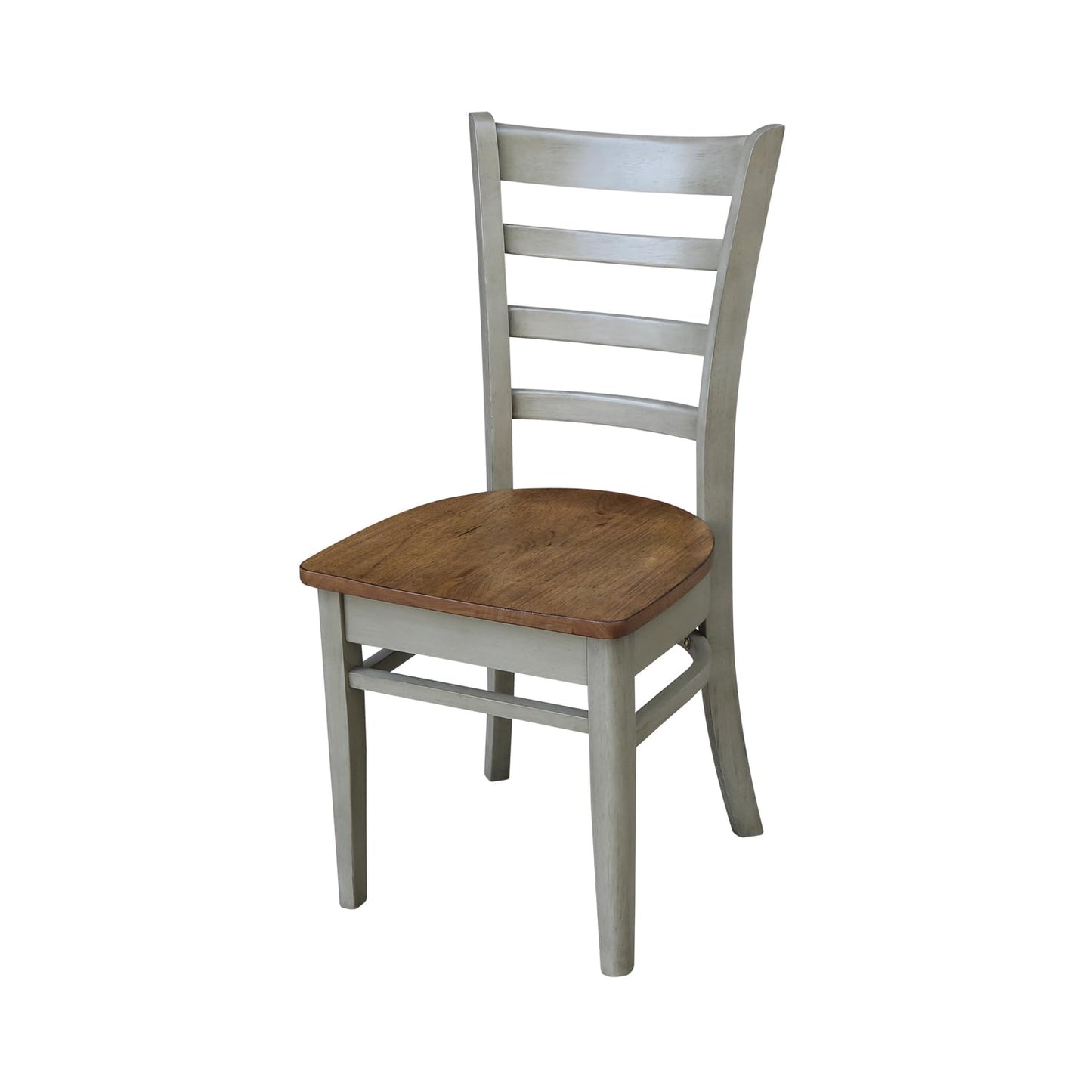 IC International Concepts International Concepts Emily Side, Set of 2 Chair, Distressed Hickory/Stone