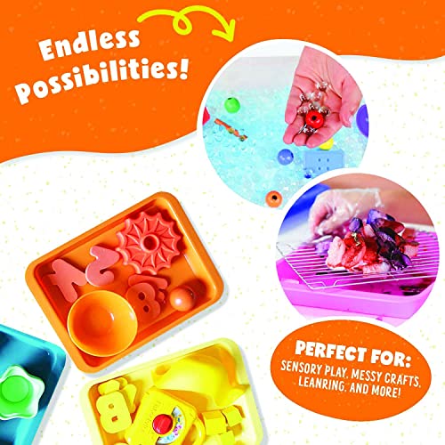 Activity Plastic Tray - Art & Crafts Organizer Tray, Serving Tray, Great  for Crafts, Beads, Orbeez Water Beads, Painting (Set of 4 Colors - Pink