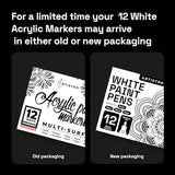 ARTISTRO Paint Pens for Rock Painting, Stone, Ceramic, Glass, Wood, Tire, Fabric, Metal, Canvas. Set of 12 Markers for Acrylic Painting, Water-based, ARTISTRO