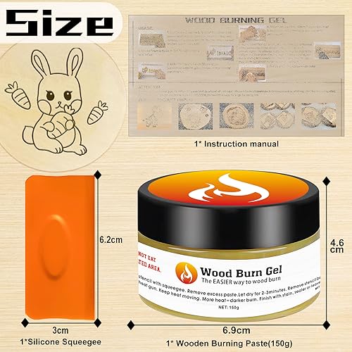  Wood Burnt Paste Arts and Crafts Wood Burning Gel for Home or  Office, Sensitive Pyrography Wood Burning Marker Non-Toxic for Wood Arts,  Drawing and Crafts Suitable for Artists and Beginners
