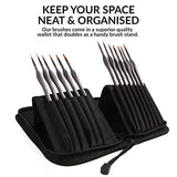 Miniature Painting Kit - (Set of 13) Fine Micro Detail Paint Brushes, Miniature Paint Brushes for Models, Face, Nail Art, Fantasy, Acrylic, ARTISTIK