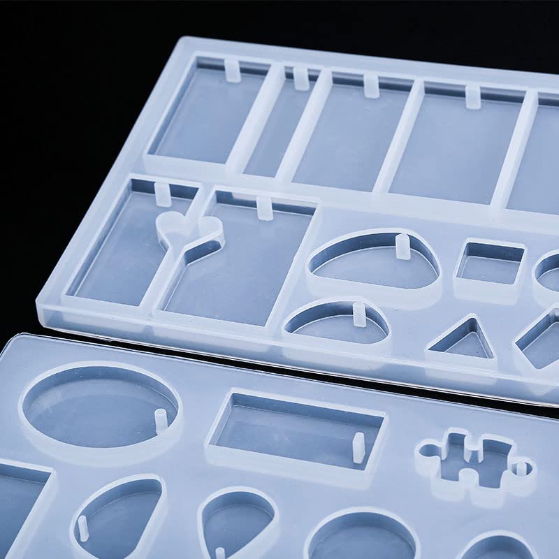 BooteeQue Resin Jewelry Molds, Earring Making Kit, Silicone Molds for Pendant, Keychain Charm Making and Earrings Necklaces Bag Charms DIY BooteeQue