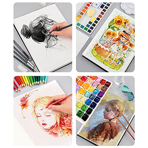 Tavolozza A3 (16.54"x11.69") Heavyweight Hardcover Sketch Book, 96 Pages (102 lb/170gsm), Durable Acid Free Drawing Paper for Painting & Drawing Dry Tavolozza Fine Arts