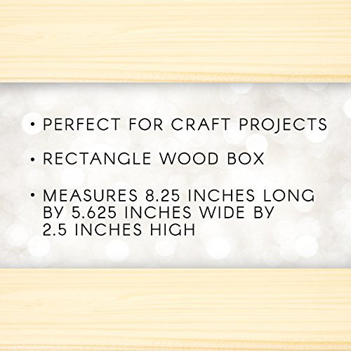 Darice Craft Light Unfinished Wood with Clasp – Make Your Own Gift, Jewelry, Photo Decorate with Paint, Ribbon, Decoupage and More, 8.25" x 5.625" x 2.5", (1 Box)