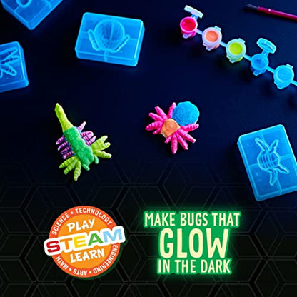 Crayola Glow in The Dark Critter Creator, Clay Bug Toy Kit for Kids, Fake Bug Molds, Includes Clay & Paint, Gift for Kids, Ages 7+ - WoodArtSupply