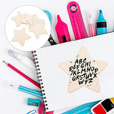 IMIKEYA Unfinished Wooden Stars: 50pcs Children DIY Painting Wooden Chips Star Shaped Cutout Blank Wood DIY Graffiti Wood Slices for Christmas IMIKEYA