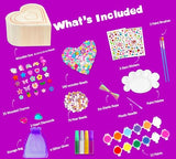 JOTIKO Paint Your Own Jewelry Box & Bracelets Making kit - Art & Crafts for Girls Kids Age 4-8 Christmas Birthday Gifts, 250 PCS Wooden Beads & Cute JOTIKO