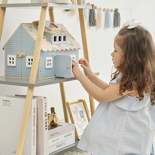Olivia's Little World Wooden Quaint Little Cottage Dollhouse + Accessories for 3.5" Dolls, Multi