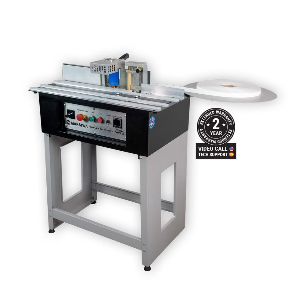 Maksiwa Portable Edgebander CBC.E Black Edition - Hot Melt System - Pellet Low Temperature Glue - Edgebanding Solution with 2-Year Warranty and Tech - WoodArtSupply